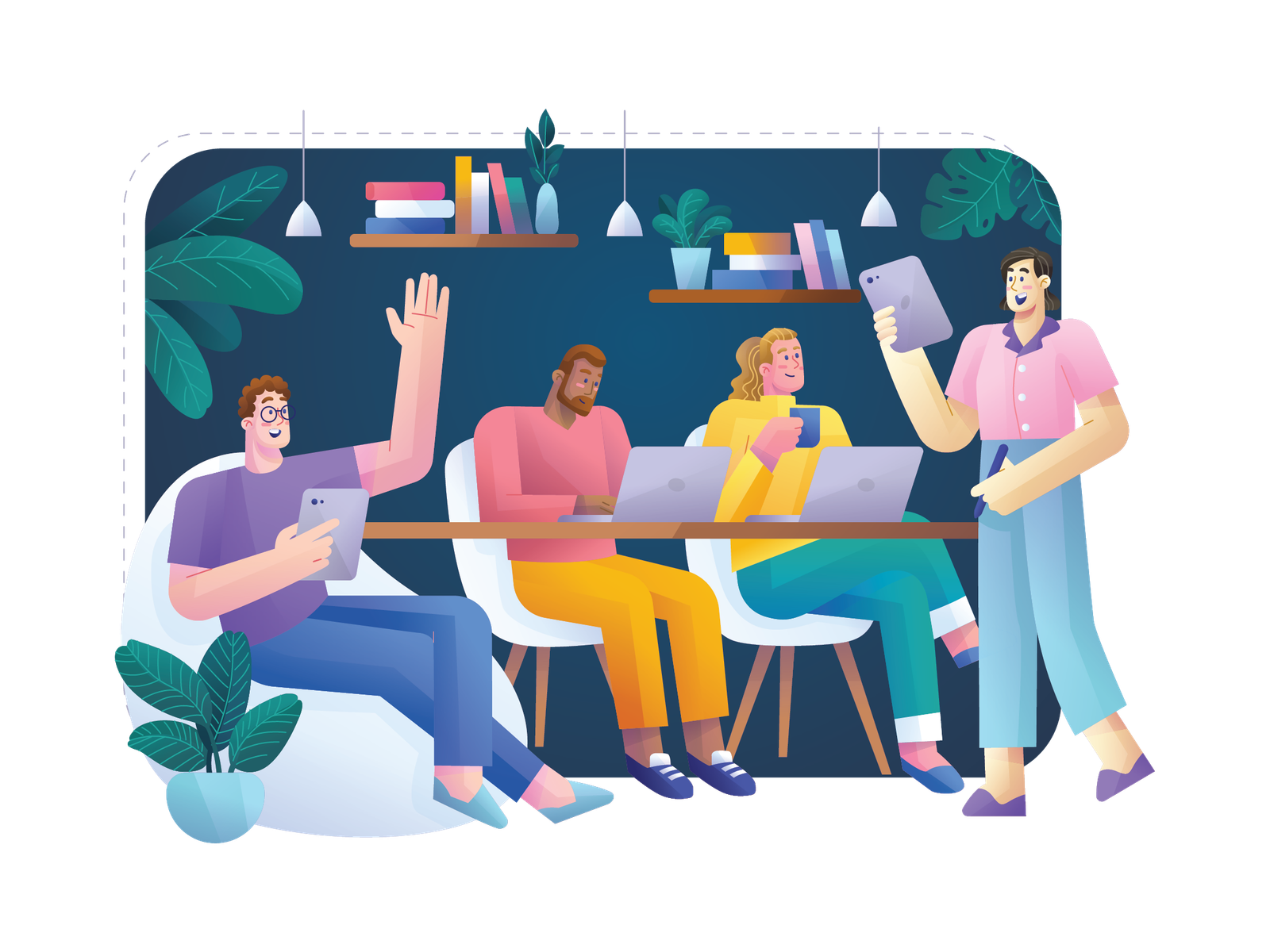 Content marketing and digital strategy workspace